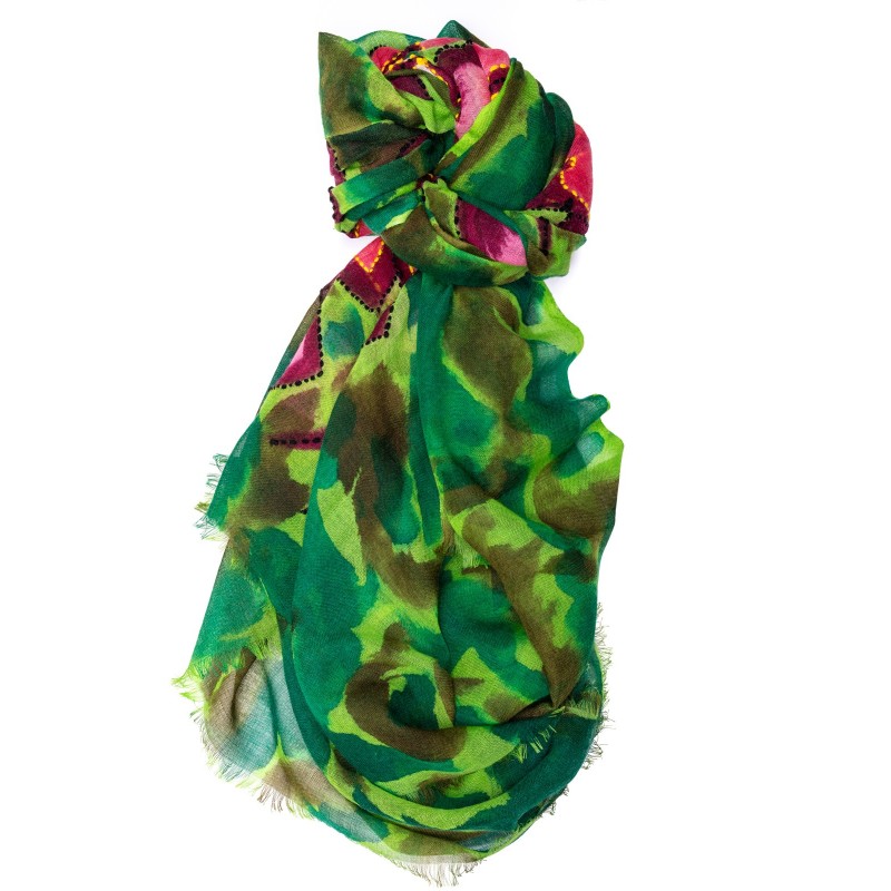 CAMERUCCI - ROSA scarf wool - Green
