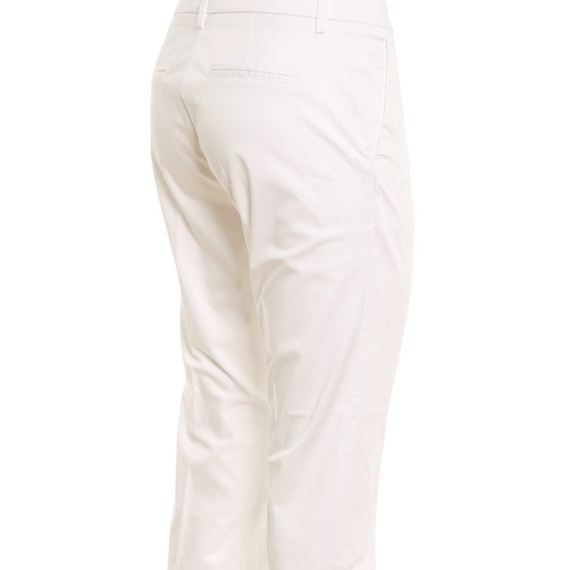 FAY - Stretch cotton trousers NTW8042530TGUPB001- White