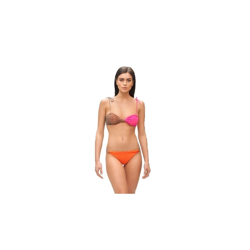 ME FUI - HOT TROPIC Band Bikini M210463- Animalier/Fuchsia
