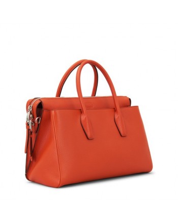 TOD'S - Medium Leather Bag  - Orange