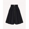 RED VALENTINO - Twill Taffeta Zipper Skirt - Black