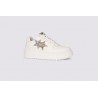 2 STAR- Sneakers QUEEN LOW 2SD3271 Pelle Bianco/Oro/Argento