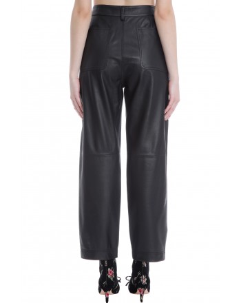 RED VALENTINO - Leather Trousers - Black