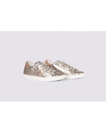 2 STAR- Sneakers 2S3227-096 Leather - Lead / Copper