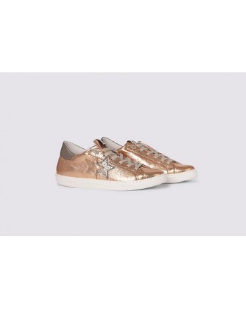 2 STAR- Sneakers 2S3228-097 Leather - Copper / Lead