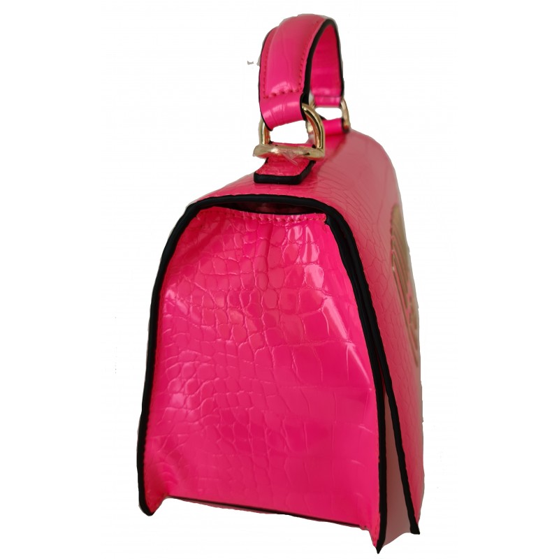 CHIARA FERRAGNI - FRAME EYE Leather Bag - Fluo Pink