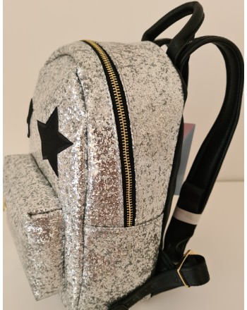 CHIARA FERRAGNI - EYE STAR GLITTER Backpack -Silver