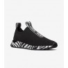 MICHAEL by MICHAEL KORS - Sneakers BODIE SLIP ON con Fondo Zebra  - Nero/Bianco