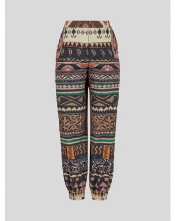 ETRO - Wool and Silk Jogger Trousers -Multicolor
