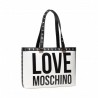 LOVE MOSCHINO - Borsa Shopping Mega Logo - Bianco