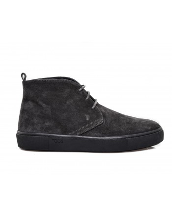 TOD'S -Suede Leather Boots - Hematite