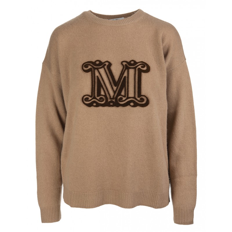 MAX MARA - GIOSTRA Wool and Cashmere Knit - Camel
