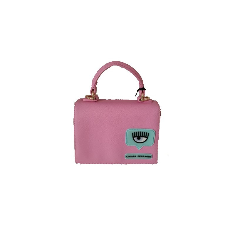 CHIARA FERRAGNI - EYELIKE PATCH Leather Bag- Pink