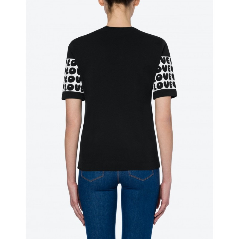 LOVE MOSCHINO - BOLD LOVE Jersey T-Shirt - Black