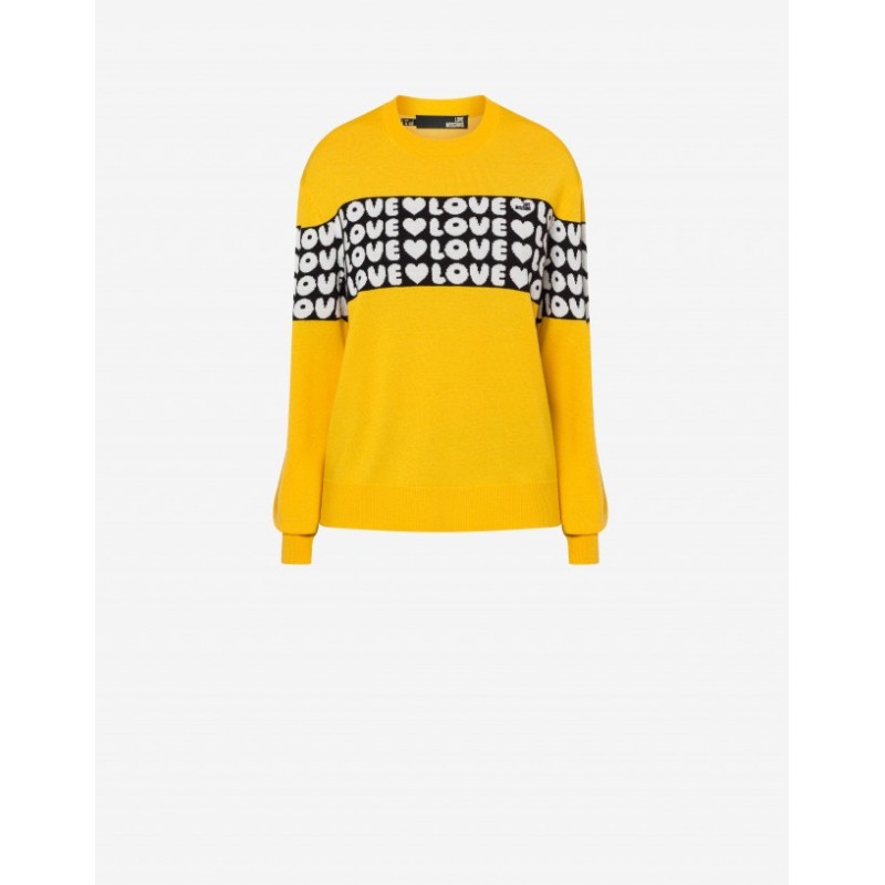 LOVE MOSCHINO - BOLD LOVE Blended Wool Knit