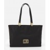 LOVE MOSCHINO -Metallic Logo Shopping Bag - Black