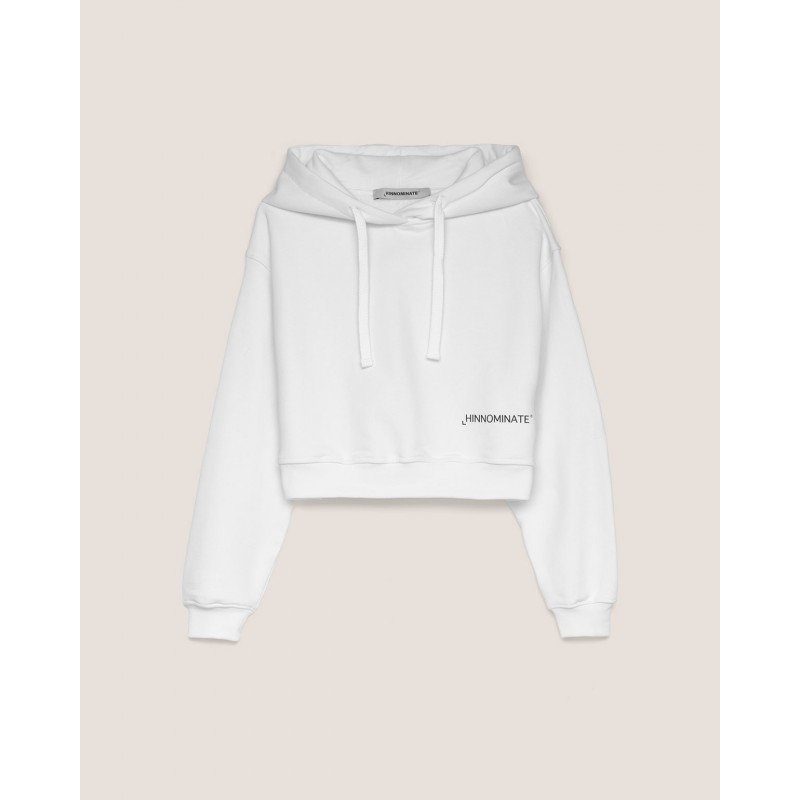HINNOMINATE -Cotton Hood Sweatshirt  Hnwsfco07 -White
