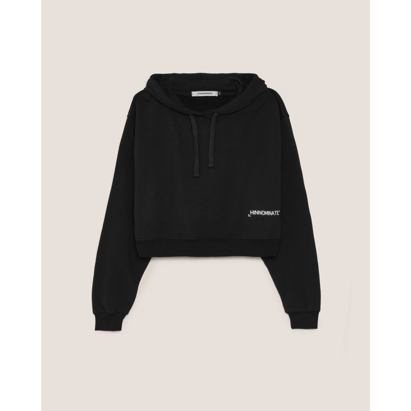 HINNOMINATE -Cotton Hood Sweatshirt  Hnwsfco07 -Black