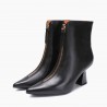 EMANUELLE VEE - Leather Half Boots - Black