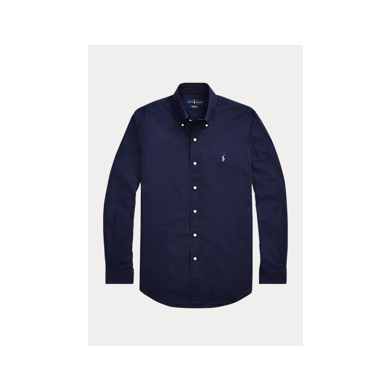 POLO RALPH LAUREN - Slim-Fit poplin shirt 710792044 - Navy