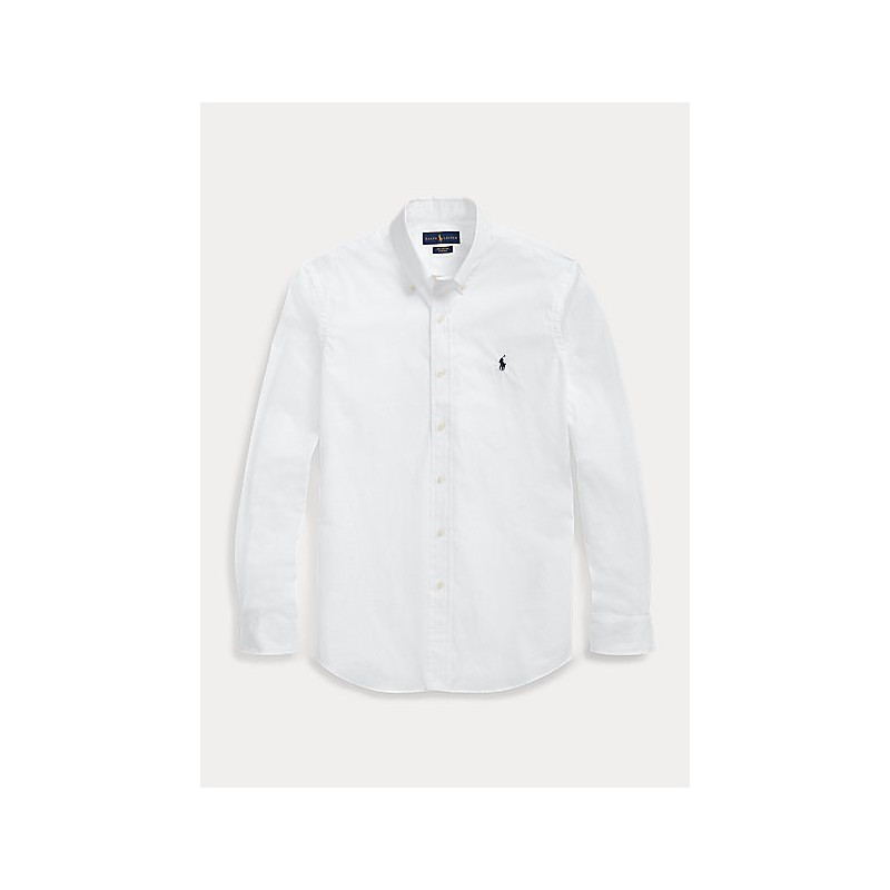 POLO RALPH LAUREN - Camicia in popeline Slim-Fit 710792044 - Bianco