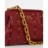 PINKO - MAXY CHAIN CLUTCH PINCHED  Bag  - Daerk Red