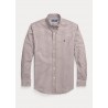 POLO RALPH LAUREN - Custom-Fit poplin vichy shirt 710853390 - Brown / White