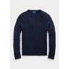POLO RALPH LAUREN - Cable-knit cotton sweater 710775885 - Navy