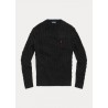 POLO RALPH LAUREN - Cable-knit cotton sweater 710775885 - Black