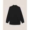 HINNOMINATE - Turtleneck Fleece Zipper Jacket- Black