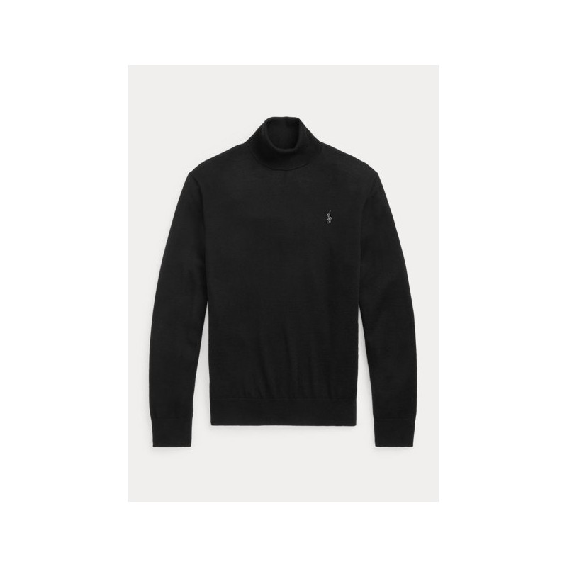 POLO RALPH LAUREN - Washable wool turtleneck sweater 710771090 - Black