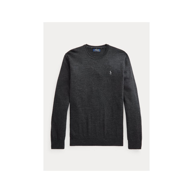 POLO RALPH LAUREN - Washable wool crewneck sweater 710714346 - Black