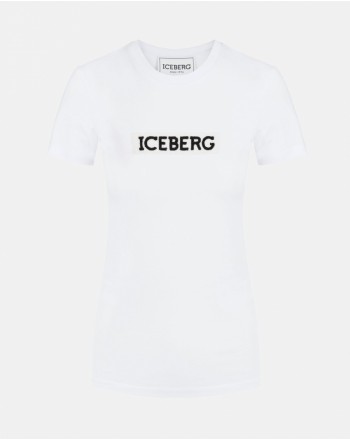 ICEBERG - Paillettes Logo T-Shirt - White