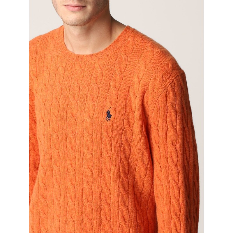 POLO RALPH LAUREN - Polo Ralph Lauren wool and cashmere sweater 710719546 - Orange