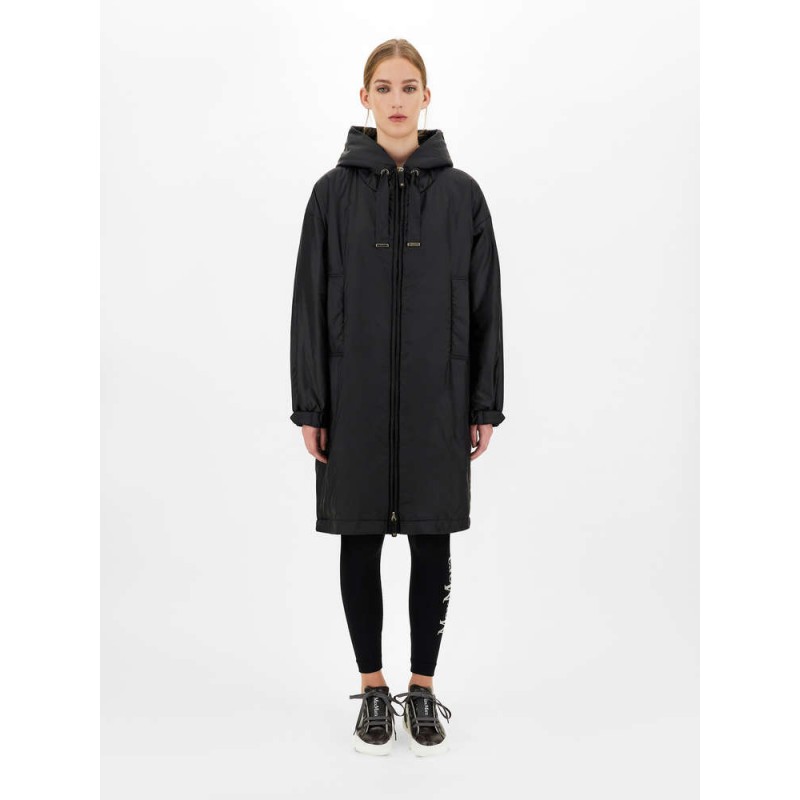 MAX MARA THE CUBE - GREENY Rainproof Fleece Coat - Black
