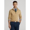 POLO RALPH LAUREN - Merino wool sweater with zip 710723053 - Camel melange