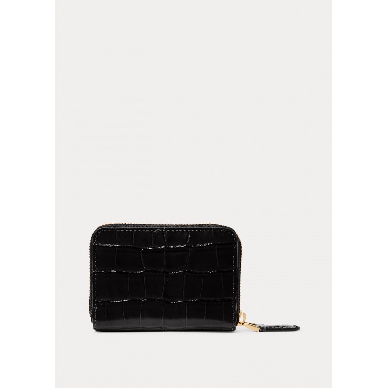 POLO RALPH LAUREN - Croco Leather Wallet - Black