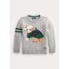 POLO RALPH LAUREN - Cotton and wool sweater with bulldog 321/322851001 - Gray
