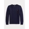 POLO RALPH LAUREN - Cable-knit cotton sweater 321/322702674 - Navy