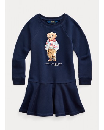 POLO RALPH LAUREN - Polo Bear sweatshirt dress 311/312856712 - Blue