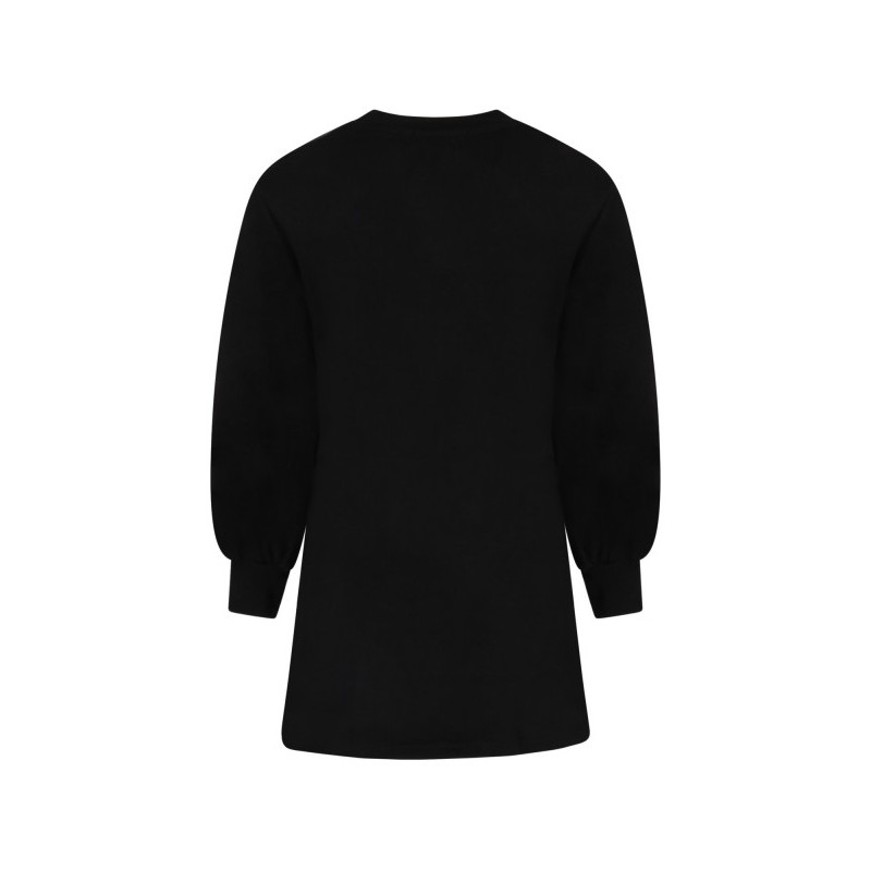 MSGM - Black girl dress with black logo MS027690 - Black