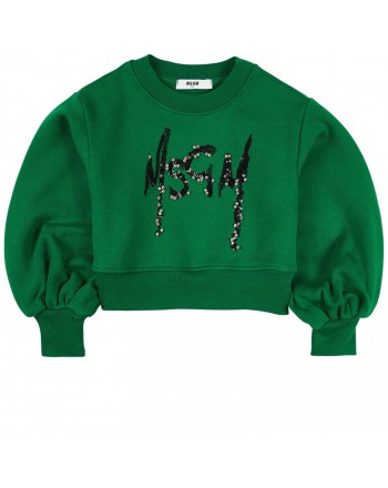 MSGM - Logo sweatshirt MS027793 - Green