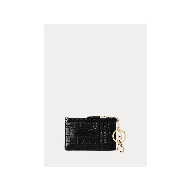 POLO RALPH LAUREN - Croco Printed Wallet - Black