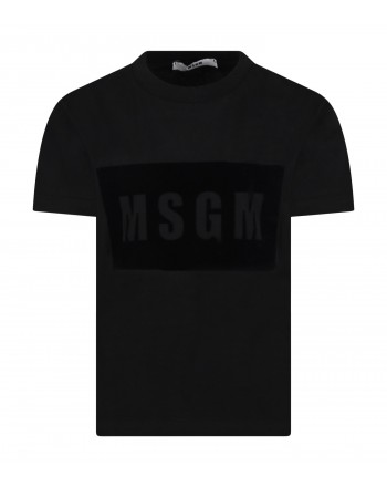 MSGM - T-Shirt jersey boy MS028711 - Nero