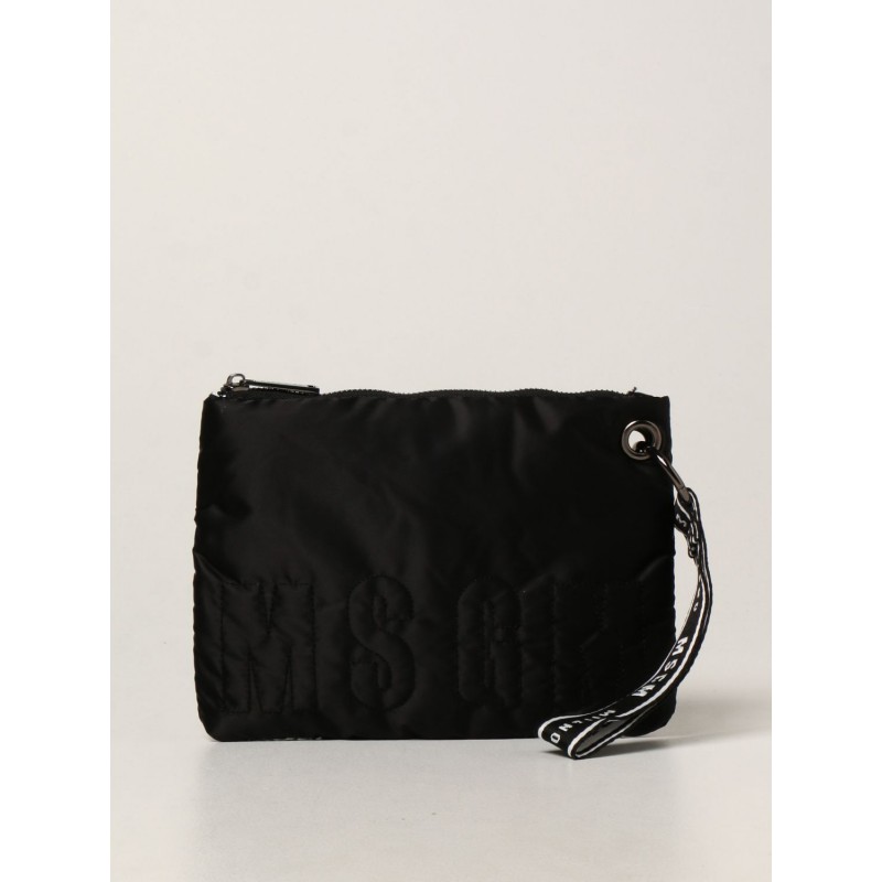 MSGM - Girl nylon padded clutch bag MS027725 - Black