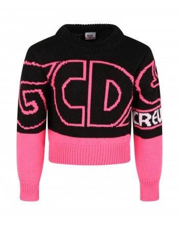 GCDS BABY - Sweater with Logo 028668 - Black