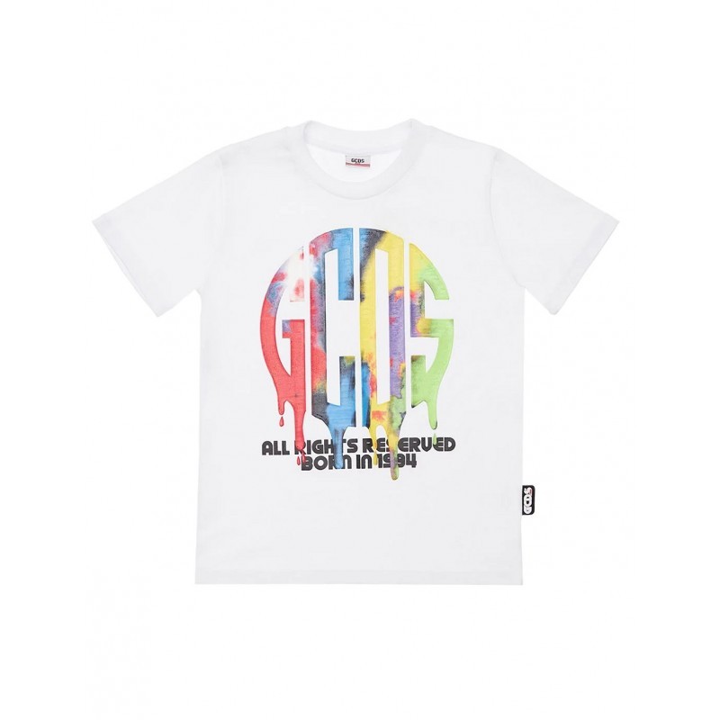 GCDS BABY - T-shirt con stampa 028455 - Bianco