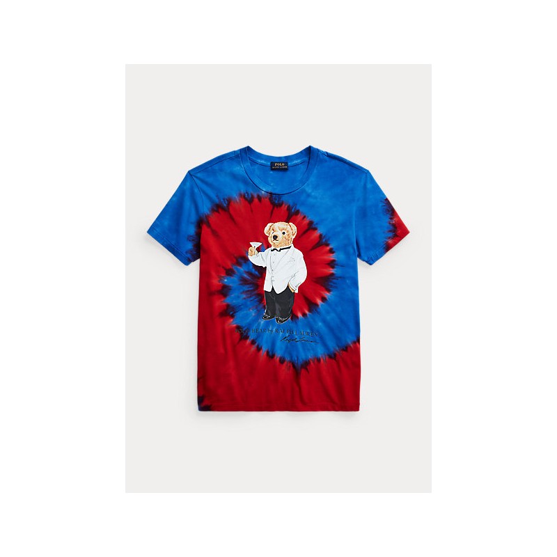 POLO RALPH LAUREN KIDS - Tie Dye Tuxedo  POLO BEAR T-Shirt - Royal/Red