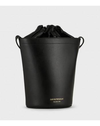 EMPORIO ARMANI - Leather Satchel Bag - Black