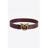 PINKO - LOVE BERRY HIPS SIMPLY H4  Leather Belt  - Bordeaux